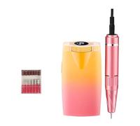 Máquina perforadora de uñas, Taladro de uñas eléctrico portátil de alta velocidad de 35000 rpm, lima de uñas recargable.(Pink)