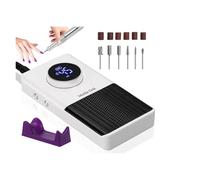 Máquina perforadora de uñas, Taladro de uñas eléctrico recargable profesional de 45000 RPM, lima de uñas inalámbrica portátil(Bianco)