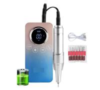 Máquina perforadora de uñas, Taladro de uñas inalámbrico recargable de 45000 RPM, lima de uñas eléctrica portátil(Gradient blue)