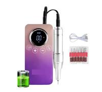 Máquina perforadora de uñas, Taladro de uñas inalámbrico recargable de 45000 RPM, lima de uñas eléctrica portátil(Gradient purple)