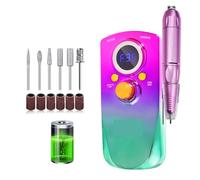 Máquina perforadora de uñas, Taladro eléctrico for uñas de 35000 RPM, recargable, con lima de uñas de bajo ruido(Groen)