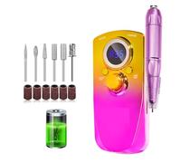 Máquina perforadora de uñas, Taladro eléctrico for uñas de 35000 RPM, recargable, con lima de uñas de bajo ruido(Gold)