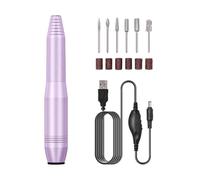 Máquina perforadora de uñas, Taladro eléctrico for uñas de gel acrílico, lima de uñas eléctrica portátil, herramienta de manicura y pedicura.(Pure Purple)