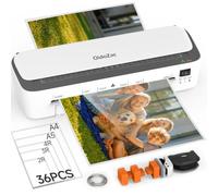 Máquina Plastificadora A4, 11 en 1, Laminadora A4 en Frío y Caliente Blanco | con 36 Fundas para Plastificar, 3 Cabezales de Corte y Guillotina Integrada, para Escuela, Hogar y Oficina