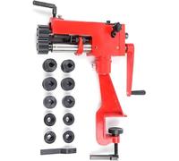 Máquina plegable manual, máquina rotativa de rodillo de cuentas de chapa de calibre 22 con 6 juegos de troqueles para rebabas, bordes y codos