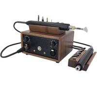 Máquina plegadora de bordes de cuero con calor, eléctrica, con 5 cabezales y control de temperatura de 10 velocidades, para bolsos y cinturones.,Double