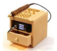 Máquina Plegadora De Bordes De Cuero Pulidora De Bordes De Cuero Máquina Recortadora De Cueros Manual Con 14 Puntas Para Marcar, Ranurar, Prensar Y Sellar Bordesd En Caliente(Singlemachine)