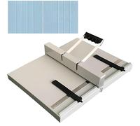 Máquina plegadora de papel A3, 350 mm/450 mm, manual, resistente, con 2 bloques ajustables y regla de posicionamiento métrica, for cubiertas de libros y tarjetas.(450mm)