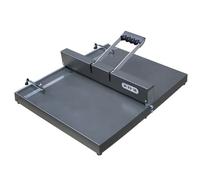 Máquina plegadora manual, plegadora de papel de escritorio con 2 bloques ajustables y regla de posicionamiento, mango, máquina de puntuación de 350 mm, marcador de tarjetas para sangría de documento