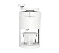 Máquina portátil de cono de nieve manual de manivela para hielo afeitado, acero inoxidable para granizados para barbacoas de jardín, 27 x 15 x 13,6 cm