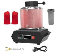 Máquina portátil de horno de fusión de oro de 3 kg con red protectora de 1500 W, herramienta de fundición de joyas de metal y plata para refinar joyas de fundición DIY