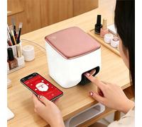Máquina portátil de impresión de esmalte de uñas 3D, controlada por aplicación, fotos/dibujos animados/texto de bricolaje con galería de diseño, impresión rápida 10s