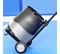 Máquina portátil de pelotas de tenis con carrito, control remoto, aplicación inteligente, capacidad de 65 pelotas, frecuencia ajustable para práctica y entrenamiento