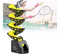 Máquina portátil de pelotas de tenis con control remoto, capacidad para 33/28 pelotas, velocidad y giro ajustables, para práctica y entrenamiento en solitario, ligera