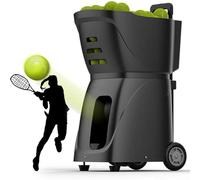 Máquina portátil de pelotas de tenis, lanzador automático de pelotas de tenis, capacidad de 150 pelotas, ejercicios preprogramados para entrenamiento en solitario, ideal para principiantes