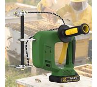 Máquina portátil mejorada para sacudir abejas y cuadros de colmena; extractor eléctrico con 9 velocidades y batería recargable; equipo de apicultura(Green,2*Battery)