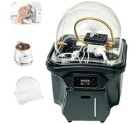Máquina Portátil Para Spa Capilar Con Depósito De 60 L/15,9 Gal Y Depósito De Residuos De 30 L/7,9 Gal, Siste-ma De Circulación De Agua Con 3 Modos: Enjuague/Pulsación/Confort. Fumigación(Black)