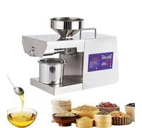MáQuina Prensadora De Aceite,Prensa Aceite DoméStica 1800W,Extractor AutomáTico FríO Caliente,Con Pantalla Temperatura,Extractor Acero Inoxidable,Para Cacahuetes,Nueces Y SéSamo(40 * 25 * 35cm,1800W)