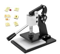 Máquina prensadora de cuero manual profesional, estampado en caliente y troquelado con molde láser para cuero, tela y caucho con almohadilla de PVC y diseño de garganta profunda