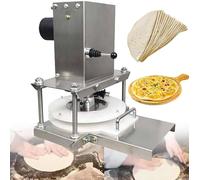 Máquina Prensadora Masa Para Pizza, Máquina Comercial Para Hacer Masa Pizza Acero Inoxidable De Banco, Prensa Eléctrica Para Tortillas 22 Cm, Máquina Para Prensar Pizza Y Pasta (Silver, 22cm)