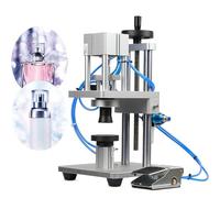 Máquina prensadora neumática con altura ajustable e interruptor de pie para un sellado eficiente