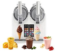 Máquina profesional de granizado y servicio suave 7 en 1, con recipientes dobles de 2 litros, no necesita hielo, batidos en 18 a 25 minutos, for uso comercial