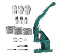 Máquina Profesional para Hacer Ojales, Máquina Prensadora de Ojales, Máquina Prensadora de Ojales Manual con 3 Moldes, 1500 Ojales de 6/10/12 Mm para el Hogar Industrial