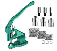 Máquina profesional remachadora de ojales, prensa de rejilla manual Máquina de ojales de mano con 3 troqueles y 1500 piezas de ojales de 6/10/12 mm