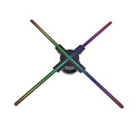 Máquina publicitaria holográfica 3D Naked Eye de 52 CM/20,47 IN, proyector de plla de ventilador holográfico con control WiFi y luz LED giratoria for imágenes aéreas Exhibición publicitaria del festiv