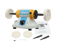 Máquina pulidora de banco, multifuncional altamente efectivo con 2 * ruedas de tela Bloque de pulido de 320 W Bajo nivel de ruido 220 V máquina de pulir joyería herramienta de pulido de gemas de roca