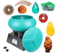 Máquina pulidora de barril de vibración de 12 L, vaso vibratorio de 17 pulgadas, tambor vibratorio de 250 W, vaso de roca profesional para molienda de superficies de joyería