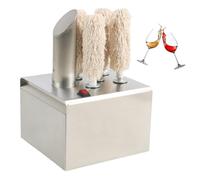 Máquina Pulidora De Copas De Vino Comercial, Máquina Eléctrica De Pulido De Copas De Vino, Secador Automático Eléctrico 330 Tazas/h, Incluye 5 Cepillos, Limpieza De 360° Sin ángulos Muertos