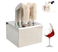 Máquina pulidora de copas de vino comercial, pulidora eléctrica de vidrio de 1200 W con secador de calor, 3/5/8 cabezales, 300/330/660 tazas/hora para bares, restaurantes, salones