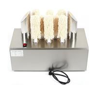 Máquina pulidora de copas de vino comercial, secadora automática eléctrica 330/660 tazas/H, incluye cepillos de 3/5/8, limpieza de 360° sin ángulos muertos para hoteles, 5 cabezales y 5 cabezales