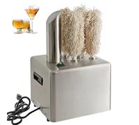 Máquina pulidora de copas de vino eléctrica, secador automático eléctrico, máquina pulidora de copas de vino comercial 330 tazas/h, incluye 5 cepillos, limpieza de 360° sin ángulos muertos para hotele