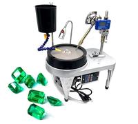 Máquina pulidora de jade, máquina de facetado de gemas de 180 W, pulidora de ángulo de joya de 2800 RPM con controlador de velocidad de conversión de frecuencia y manipulador facetado, para joyería