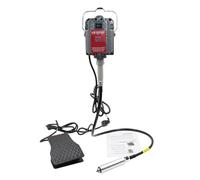 Máquina pulidora de joyas con pedal de pie y eje flexible con mandril de 4 mm, herramienta rotativa for tallado de piedra for taladrar, fresar y aserrar(110)