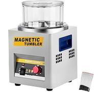Máquina pulidora de Joyas por Tambor magnético, Motor 250W con Temporizador Ajustable y Giro unidireccional/bidireccional para Metales Ligeros y no ferrosos, Ideal para joyeros y Aficionados
