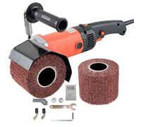 Máquina pulidora de Mano, pulidora de Ruedas eléctrica de 2200 W, lijadora de 6 velocidades Ajustable con 2 Ruedas de Pulido, para Pulido de Madera de Acero Inoxidable de Metal 3200 W Amarillo (Rojo