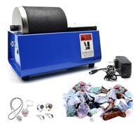 Máquina Pulidora De Piedras Eléctrica - Pulidora De Gemas Con Barril De Goma A Prueba De Fugas, Motor Doble Rueda Silencioso, Kit De Pulido Para Cristales, Vidrio, Metal & Geología