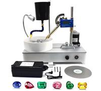 Máquina pulidora de piedras preciosas, alta potencia 120 W 2800 RPM para manualidades de joyas, incluye manipulador facetado y disco de 6 pulgadas