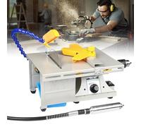 Máquina Pulidora De Roca, Pulidora De Torno De Banco De 850 W Para Rectificado, Corte Y Perforación, Velocidad Ajustable 800-11000r/min, Con Eje Flexible/mango/tubo De Agua Universal