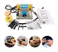 Máquina Pulidora De Rocas, Tampón, Pequeña, Multifuncional, para Carpintería, Máquina De Corte Y Pulido De Jade, Máquina Pulidora Eléctrica De 350W para Joyería, Kits De Herramientas para Pulir Gemas