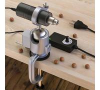 Máquina pulidora de torno de madera con ajuste de velocidad continuo y soporte dedicado, kit de herramientas profesional para hacer cuentas de incienso