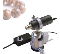 Máquina pulidora de torno de madera, herramienta de velocidad ajustable de 80 W con soporte, pausa/inicio con un solo clic para carpintería y fabricación de modelos