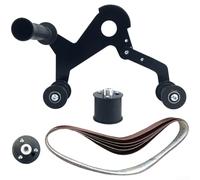 Máquina pulidora de tubos de metal redondos con amoladora accionada por correa para acero inoxidable y tipos de tubos de metal compatibles (A)