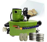 Máquina pulidora de vidrio con 8 ruedas de diamante y 2 ruedas de pulido, bordeadora portátil para biselado y pulido de vidrio