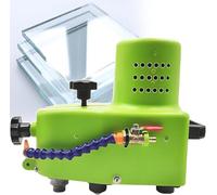 Máquina pulidora de vidrio portátil de 800 W con rueda de diamante y rueda de pulido para bordes biselados redondos rectos, velocidad de pulido de 1 a 3 m/min