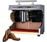 Máquina pulidora de zapatos de inducción automática comercial con doble cepillo y características de seguridad para uso profesional