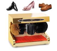 Máquina pulidora de zapatos eléctrica comercial, brillo automático de zapatos de 1400 RPM con salida de aceite de pinball, para el hogar, hotel, banco, entrada, centro de ventas